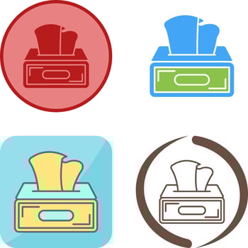 Tissue Box Icon Design vector
