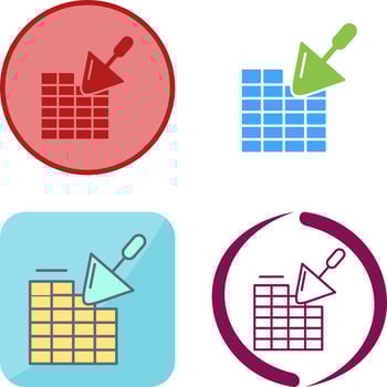Brickwall Icon Design vector
