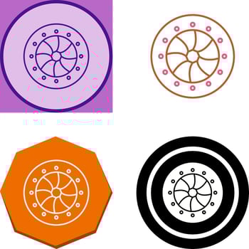 Unique Optical Diaphram Icon Design vector