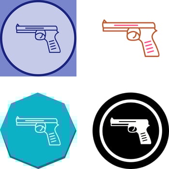 Unique Pistol Icon Design vector