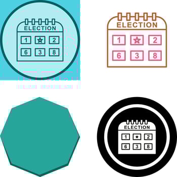 Election Day Icon Design vector