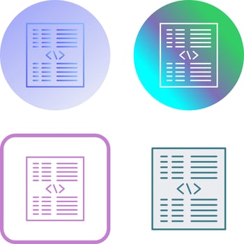 Piece of Code Icon Design vector