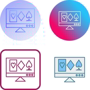 Online Gambling Icon Design vector