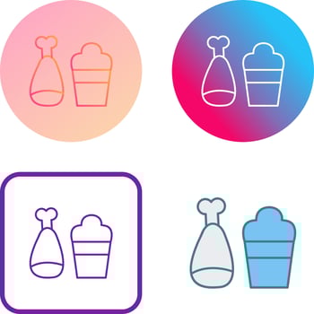 Food and Beer Icon Design vector