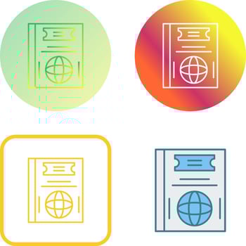 Passport Icon Design vector