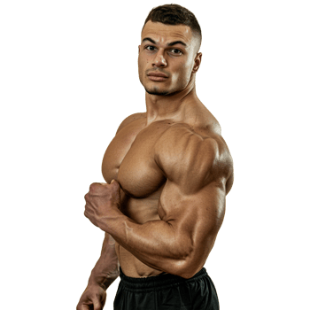 Body builder man on transparent background png