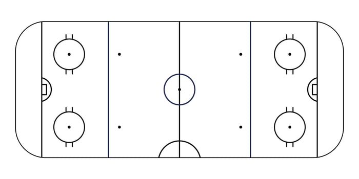 ice hockey tactical board vector