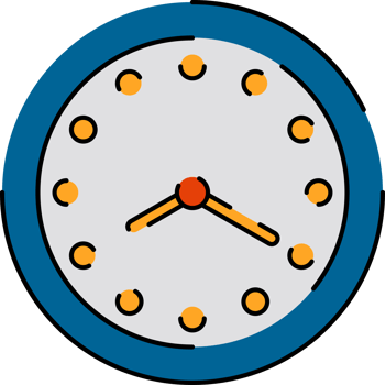 Wall Clock Illustration Flat Design Style png