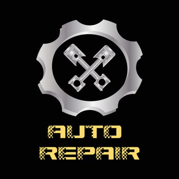 Auto Repair Garage Mechanic Sign vector