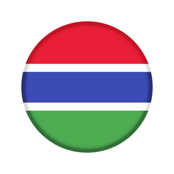 Round flag of Gambia png
