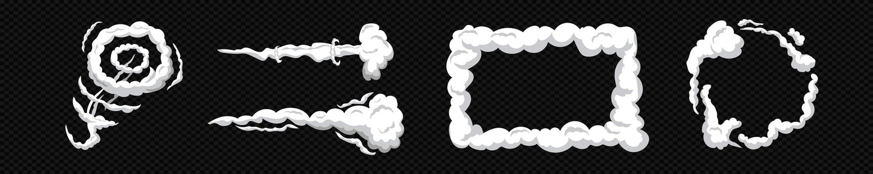 Smoke cartoon . Comic smoke puff vector