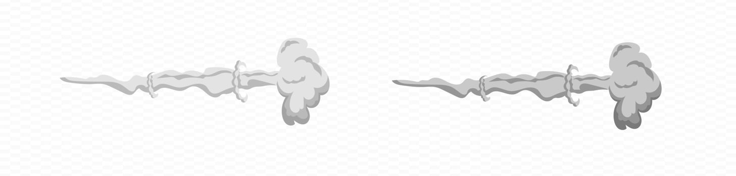 Smoke cartoon wind puff . Comic smoke puff vector