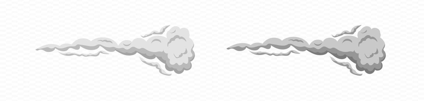 Smoke cartoon wind puff . Comic smoke puff vector