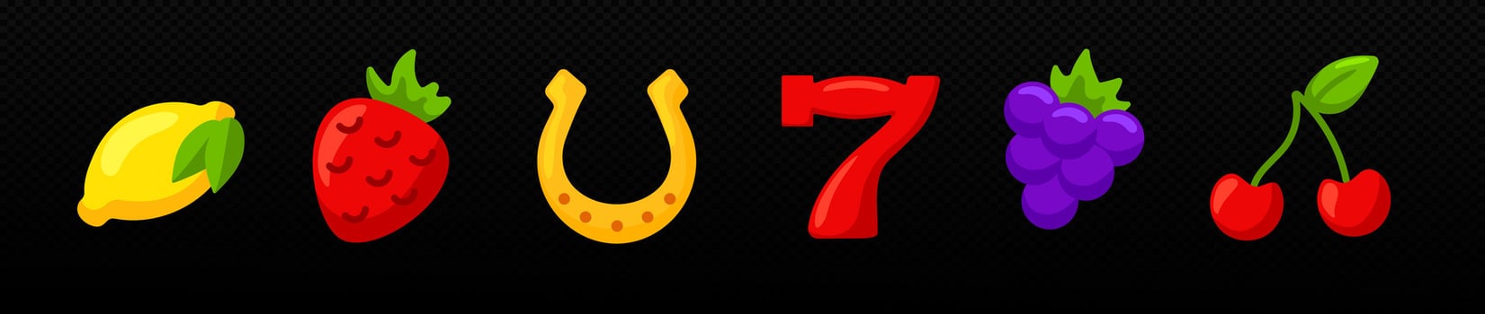 Casino Slot Game solid icons. Jackpot icon vector