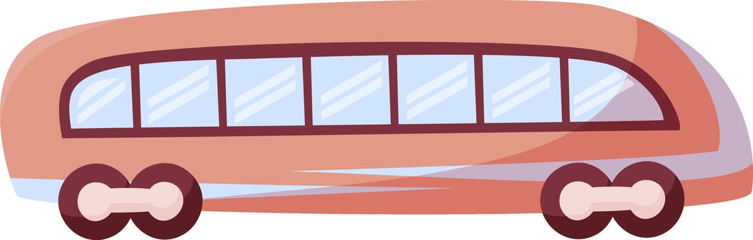 Hand draw train isolated on white. illustration in retro style.Travelling on train. Single modern train. Railroad transport. Flat syle.Tourism. vector