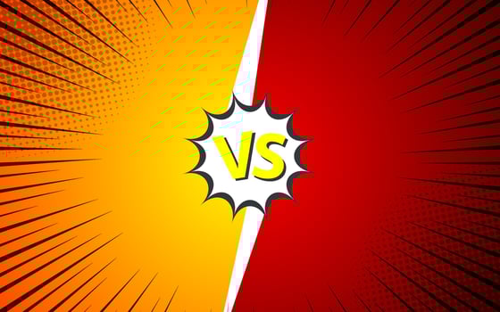 Versus Comics book empty speech bubble background. illustration eps 10. vector