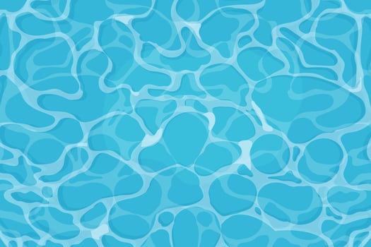 Water ripple surface with sunlight reflections, game texture top view. Beach, ocean clean and deep water. vector