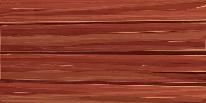 Dark wood desk, floor piece, horizontal textured surface wood comic background. Wall, panel for game, ui design vector