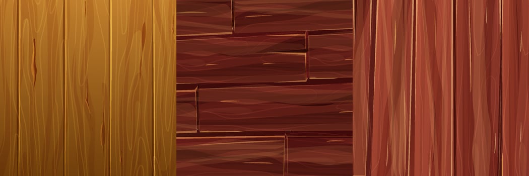 Set Dark wooden material board desk oer floor, textured surface wood textured comic background Wall, panel for game, ui design vector