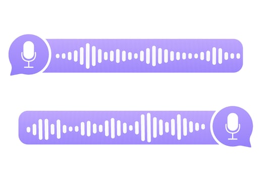 Sound record wave, talk, voice chat, phone app screen, audio player button isolated on white background. Simple media equalizer, podcast decibel sound track. vector
