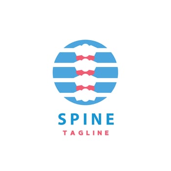 pine logo illustration. Chiropractic icon design Spine icon for Physio therapy suitable for clinic vector