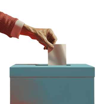 The Essence of Democracy, A Hand Casting a Vote in a Ballot Box png