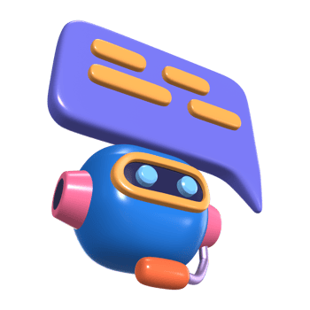AI Chatbot 3D Illustration Icon png