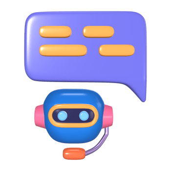 AI Chatbot 3D Illustration Icon png