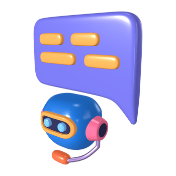 AI Chatbot 3D Illustration Icon png