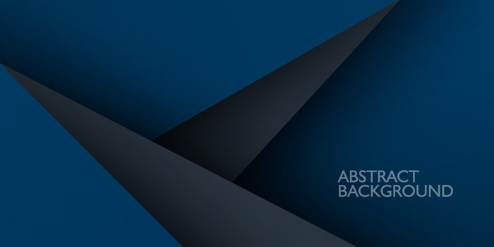 Abstract dark blue triangle on dark color geometric design. Modern overlap papercut futuristic background illustration. Eps10 vector