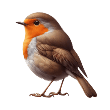 Generated Ai Europian robin in nature png