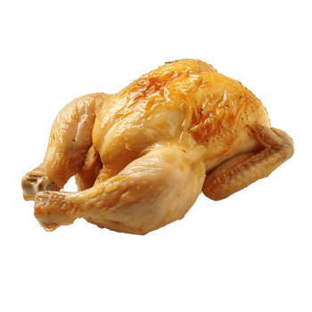 whole raw chicken isolated on transparent background , png