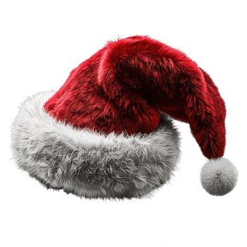 santa claus hat isolated on transparent background , png