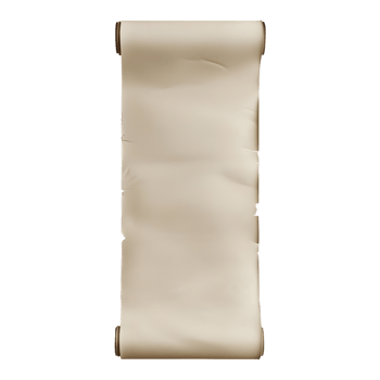 Ancient Old paper scroll on Transparent Background png