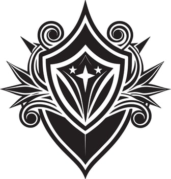 luxary logo design illustration black and white vector