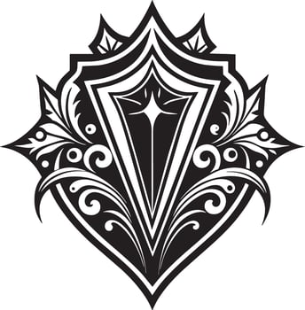 luxary logo design illustration black and white vector