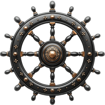 black steering wheel cut out isolated on transparent background , png