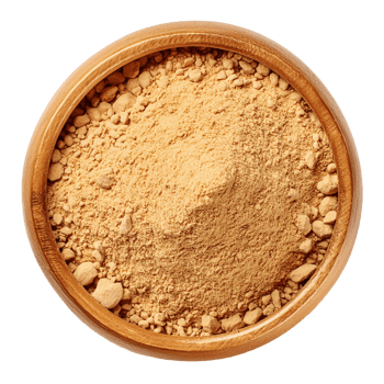 galangal powder in a small wooden bowl png