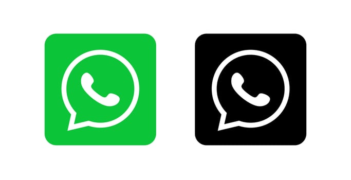 WhatsApp icon logo illustration on white background vector