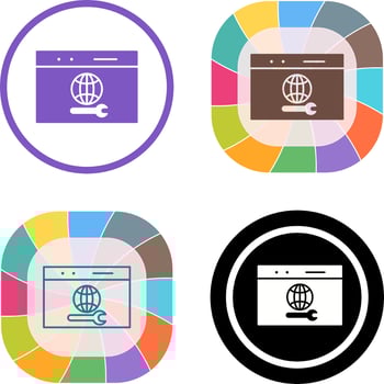 Unique Web Support Icon Design vector