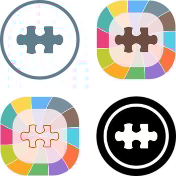 Unique Puzzle Piece Icon Design vector