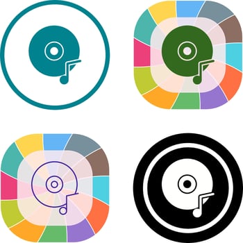 Music CD Icon Design vector