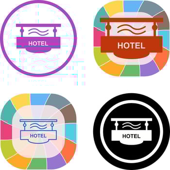 Hotel Sign Icon Design vector
