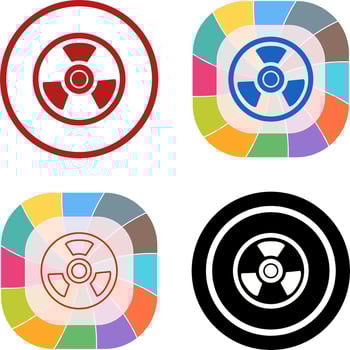 Nuclear Icon Design vector