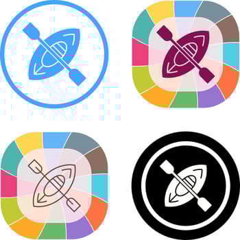 Kayak Icon Design vector