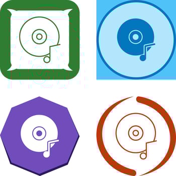 Music CD Icon Design vector