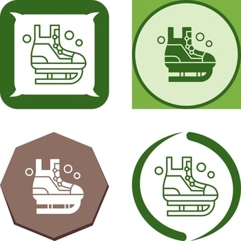 Ice Skating Icon Design vector
