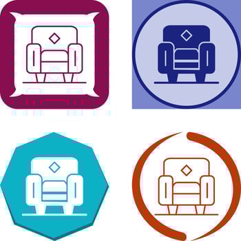 Armchair Icon Design vector