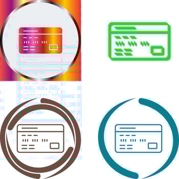 Debit Card Icon Design vector
