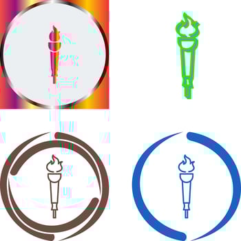 Museum Torch Icon Design vector